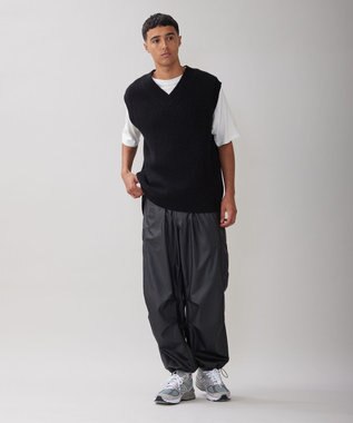 UNFILO MENS レザーライク カーゴパンツ [24年春夏商品] クロ