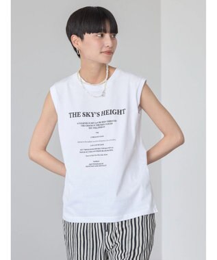 AMERICAN HOLIC 前後ロゴノースリーブカットプルオーバー Off White