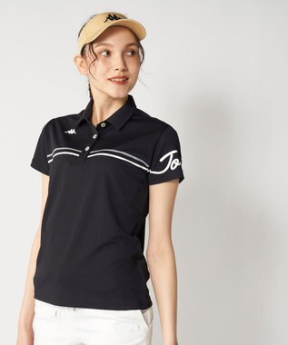 FILA GOLF／marie claire 【Kappa】切り替え半袖ポロシャツ ブラック