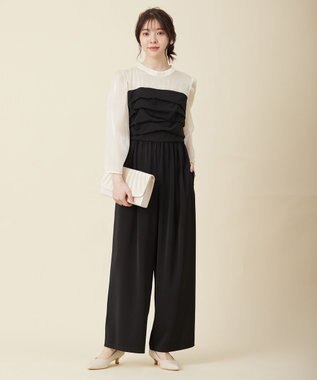 ANY SIS 【2WAY】ギャザープリーツパーティ バッグ シャンパン