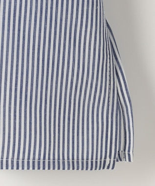 ANY SIS S 【洗える】フェイクパールストライプ ブラウス ネイビーストライプ