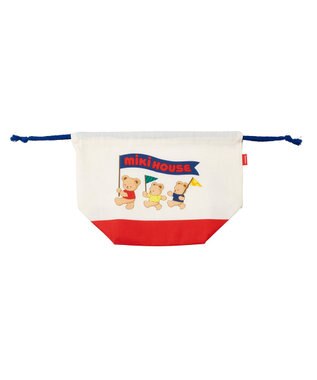 MIKI HOUSE HOT BISCUITS 【ミキハウス】 ミキハウスベア ランチバッグ 赤