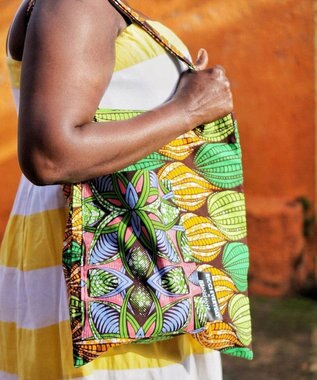 ROOTOTE 6471【直営店限定】LT.A4.アフリカ-トート-A　RICCIEVERYDAY 04：オレンジ・グリーン