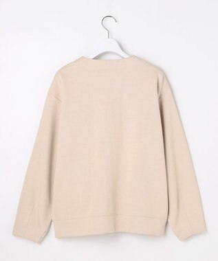 J.PRESS LADIES ジャージー Vネック カーディガン ベージュ系