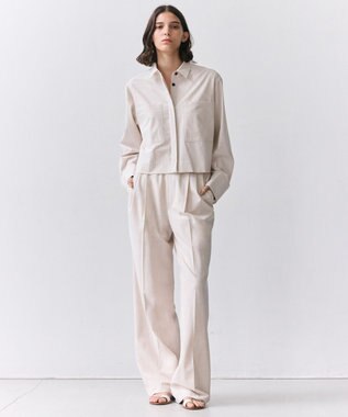 BEIGE， APOPHY / ステッチディテールショートシャツジャケット OatMeal