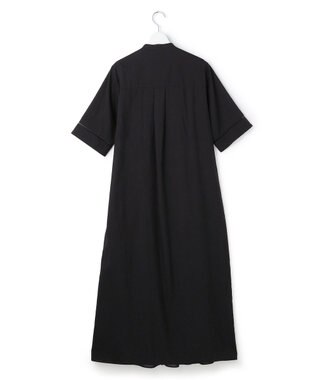 ICB L リネンスラブローン シャツワンピース ブラック