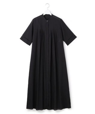 ICB L リネンスラブローン シャツワンピース ブラック