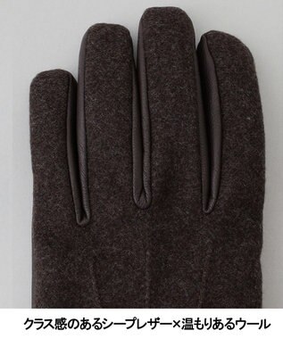 GOTAIRIKU 【スマホ対応】DRAGO/ドラゴ ウールシープレザーコンビ グローブ_無地 ベージュ系8