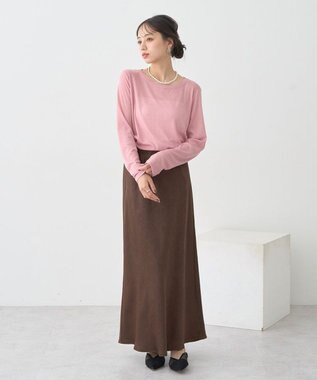 earth music&ecology クルーネックシアーテレコプルオーバー Pink