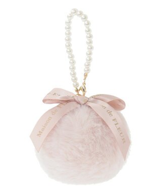 Maison de FLEUR パールチェーンファーチャーム Pink