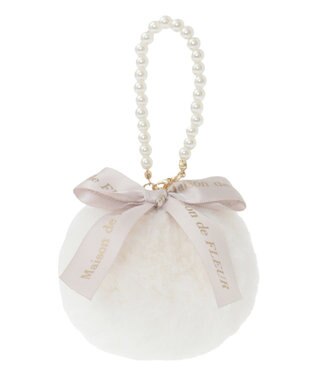 Maison de FLEUR パールチェーンファーチャーム Off White