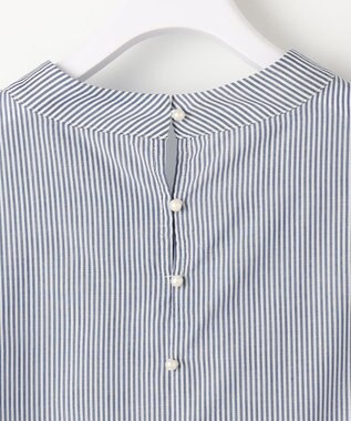 ANY SIS S 【洗える】フェイクパールストライプ ブラウス ネイビーストライプ