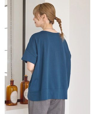 AMERICAN HOLIC 接触冷感裾切り替えカットプルオーバー Navy