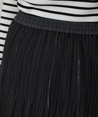 GRACE CONTINENTAL オーガンスパンコールスカート グレー