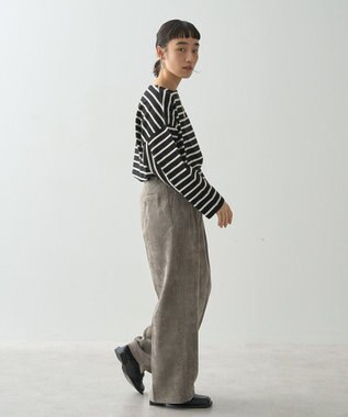 AMERICAN HOLIC ボーダーカットＢＩＧプルオーバー Black