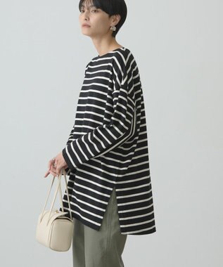 AMERICAN HOLIC ボーダーカットＢＩＧプルオーバー Black