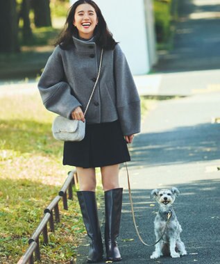 uncrave 【撥水】プルーフ メルトン スタンドネック コート（uncrave STANDARD） トップグレー