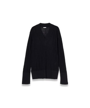 JOSEPH クリンクルリブ　Vネックニット Black