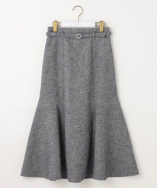 ANY SIS 【洗える】ラメツイードナローフレア スカート モノトーン系