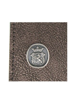 A.D.M.J. 【牛革】メタリックレザー/ガマグチ付ロングウォレット グラファイト