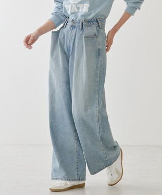 AMERICAN HOLIC タックワイドデニム Light Indigo