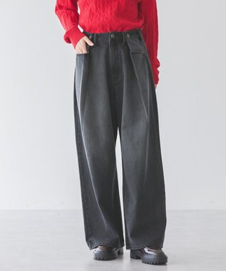 AMERICAN HOLIC タックワイドデニム Gray