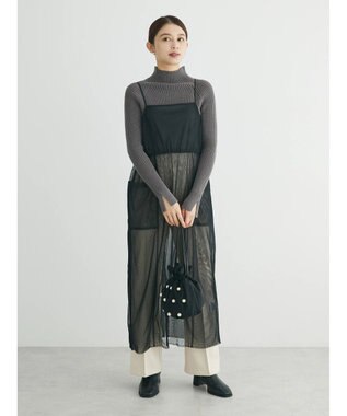 Green Parks ・ＥＬＥＮＣＡＲＥ　ＤＵＥ　チュールドロストキャミワンピ Black