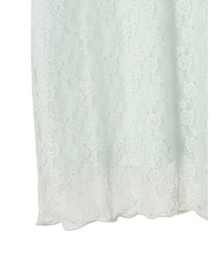 earth music&ecology レースドッキング半袖プルオーバー Mint