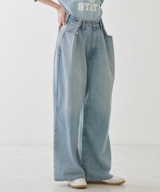 AMERICAN HOLIC タックワイドデニム Light Indigo