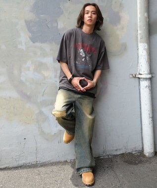 WEGO 【ユニセックス着用ITEM/SMLサイズ展開】ヴィンテージライクグラフィックT（SS） 柄10