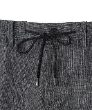 JOSEPH HOMME 新型・新柄【洗える/ストレッチ/シワになりにくい/セットアップ対応可】クールドッツストレッチ ドロスト付テーパードパンツ / PEGG CONVERTIBLE ライトグレー系
