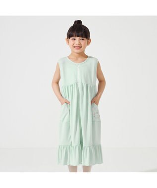 Chacott ジップアップワンピース アクアグリーン