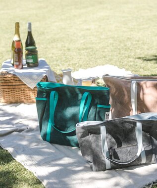 YUSHI Enjoy life - FREESTYLE TOTE 帆布トートバッグ ブルー