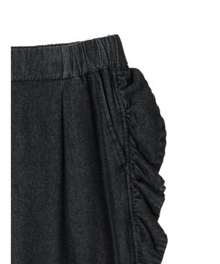 Green Parks ■ＥＳＣＡＲ　デニムサイドラッフルパンツ Black