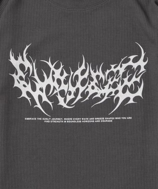 WEGO ワッフルグラフィックT（LS） スミクロ