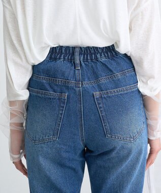 earth music&ecology フロントシームセミフレアデニムパンツ Medium Indigo