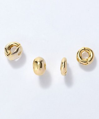 Phoebe 【ピアス見えシリーズ/金属アレルギー対応】オーバルフープスナップイヤリング　ゴールド ゴールド