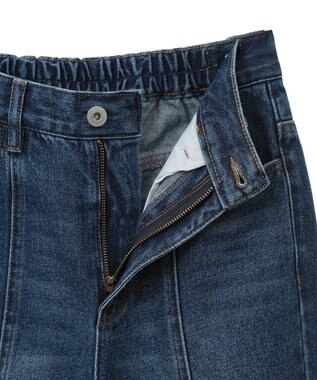 earth music&ecology フロントシームセミフレアデニムパンツ Medium Indigo