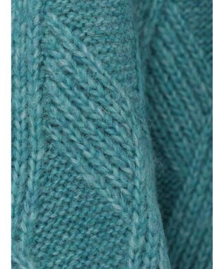 AMERICAN HOLIC Ｍｉｘヤーンモックネックケーブルニットプルオーバー Sax