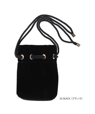 ROOTOTE 0671【直営店限定】ベビールー.ベロア チェーン-A 02：ブラック