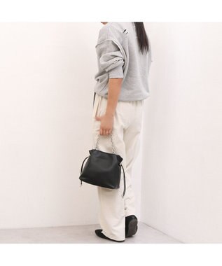 UNBILLION カシュカシュ cachecache / スクエア巾着2wayショルダー ブラック