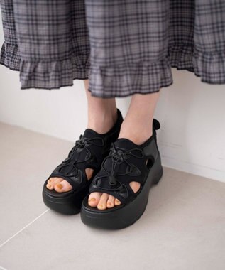 WEGO ボリュームスポーツサンダル ブラック