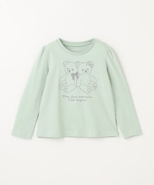 ANY KIDS 【WEB限定】7days プリント Tシャツ ミント×クマ