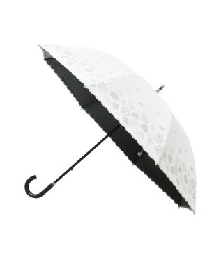 MOONBAT 【一級遮光/晴雨兼用日傘】ランバン オン ブルー (LANVIN en Blue)  長傘 日傘 フラワーグリッター オフホワイト