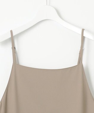 J.PRESS LADIES S 【洗える・UVカット・接触冷感】ストレッチバックサテン キャミワンピース モカ系