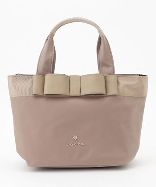 TOCCA 【大人百花掲載】【撥水】RIBBON BRICK TOTE M トートバッグ M ベージュ系