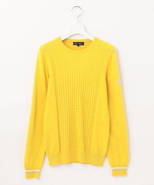 23区GOLF 【WOMEN】【洗える】格子柄  カラーニット イエロー系