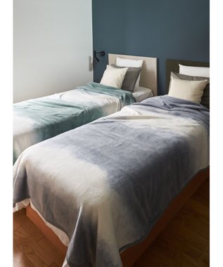 LOOM&SPOOL FOL綿毛布シングル／カーキ カーキ