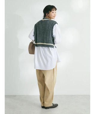 CRAFT STANDARD BOUTIQUE ２ＷＡＹケーブルニットベスト Gray