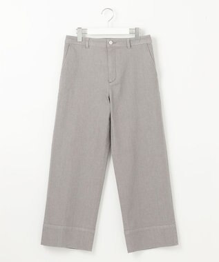 J.PRESS LADIES L 【洗える】 10oz Stretch Denim セミワイド パンツ ライトグレー系